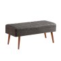 HANAH HOME Klupa Vina 1053 2 Anthracite Walnut - slika 1