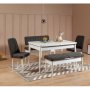 HANAH HOME Klupa Vina Bench Anthracite White - slika 1