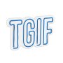 WALLXPERT Dekorativna plastična LED rasveta TGIF Blue - slika 4