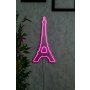 WALLXPERT Dekorativna plastična LED rasveta Eiffel Tower Paris Pink - slika 1