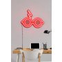 WALLXPERT Dekorativna plastična LED rasveta Glasses And Scar Red - slika 2