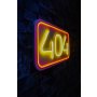 WALLXPERT Dekorativna plastična LED rasveta 404 Not Found Red Yellow - slika 2