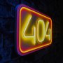 WALLXPERT Dekorativna plastična LED rasveta 404 Not Found Red Yellow - slika 1