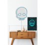 WALLXPERT Dekorativna plastična LED rasveta Skull Blue - slika 4