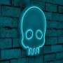 WALLXPERT Dekorativna plastična LED rasveta Skull Blue - slika 1
