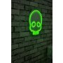 WALLXPERT Dekorativna plastična LED rasveta Skull Green - slika 2