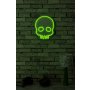 WALLXPERT Dekorativna plastična LED rasveta Skull Green - slika 3