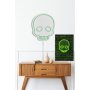 WALLXPERT Dekorativna plastična LED rasveta Skull Green - slika 4