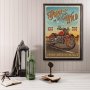 WALLXPERT Dekorativna uramljena drvena slika Born To Be Wild XL - slika 2