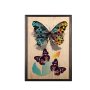 WALLXPERT Dekorativna uramljena drvena slika Butterfly Dream XL - slika 1