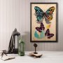 WALLXPERT Dekorativna uramljena drvena slika Butterfly Dream XL - slika 2