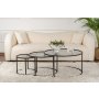 HANAH HOME Set stočića Aurum 80 60 42 Black Grey - slika 2