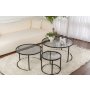 HANAH HOME Set stočića Aurum 80 60 42 Black Grey - slika 3