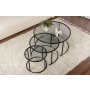 HANAH HOME Set stočića Aurum 80 60 42 Black Grey - slika 4