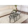 HANAH HOME Set stočića Aurum 80 60 42 Black Grey - slika 1
