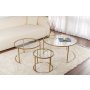 HANAH HOME Set stočića Aurum 80 60 42 Gold Transparent - slika 3