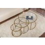 HANAH HOME Set stočića Aurum 80 60 42 Gold Transparent - slika 4