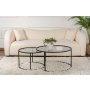 HANAH HOME Set stočića Aurum 80 60 Black Grey - slika 2