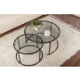 HANAH HOME Set stočića Aurum 80 60 Black Grey - slika 4