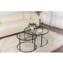 HANAH HOME Set stočića Aurum 80 60 Black Grey - slika 1