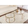 HANAH HOME Set stočića Aurum 80 60 Gold Transparent - slika 3