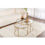 HANAH HOME Set stočića Aurum 80 60 Gold Transparent - slika 1