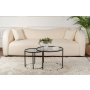 HANAH HOME Set stočića Aurum 60 42 Black Grey - slika 2
