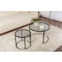 HANAH HOME Set stočića Aurum 60 42 Black Grey - slika 3