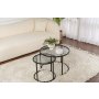 HANAH HOME Set stočića Aurum 60 42 Black Grey - slika 1