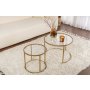 HANAH HOME Set stočića Aurum 60 42 Gold Transparent - slika 3