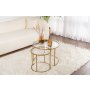 HANAH HOME Set stočića Aurum 60 42 Gold Transparent - slika 1