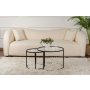 HANAH HOME Set stočića Aurum 60 42 Black Transparent - slika 2
