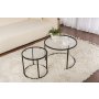 HANAH HOME Set stočića Aurum 60 42 Black Transparent - slika 3