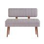 HANAH HOME Trpezarijska klupa Vina 0701 1 Walnut Grey - slika 1