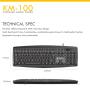 FANTECH Combo mši tastatura KM-100 crni - slika 3