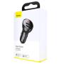 Baseus Baseus Auto punjač 2*Usb A 24W Digital Display crna - slika 5