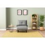 Atelier del Sofa Sofa-krevet sa 1 sedicom Sento Single Light Grey - slika 2