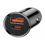 Baseus Baseus Autopunjač Usb A/Type C 30W crna - slika 3