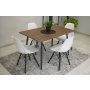 Bolzz MILANO SET 4 STOLICE WHITE BLACK - slika 1