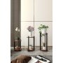 HANAH HOME Drvena polica za biljke Flower Desk Round Walnut - slika 3