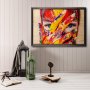 WALLXPERT Dekorativna uramljena drvena slika Colorful XL - slika 1