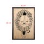 WALLXPERT Dekorativna uramljena drvena slika Cute Lion XL - slika 3