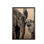 WALLXPERT Dekorativna uramljena drvena slika Elephant Baby XL - slika 2