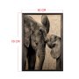 WALLXPERT Dekorativna uramljena drvena slika Elephant Baby XL - slika 3