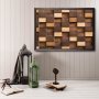 WALLXPERT Dekorativna uramljena drvena slika Light and Dark XL - slika 1