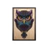 WALLXPERT Dekorativna uramljena drvena slika Owl Color Dream XL - slika 2