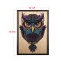WALLXPERT Dekorativna uramljena drvena slika Owl Color Dream XL - slika 3