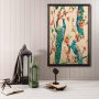 WALLXPERT Dekorativna uramljena drvena slika Peacock Heaven XL - slika 1
