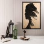 WALLXPERT Dekorativna uramljena drvena slika Pine Woman XL - slika 1