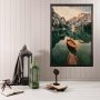 WALLXPERT Dekorativna uramljena drvena slika Serenity XL - slika 1